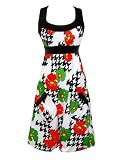 Voom Dress by Joy Han - Patterned Babydoll Mod Dress - Dresses with Pockets