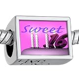 Pugster Words "live Love Laugh" Cake Candles Sweet Sixteen Photo European Beads Fits Pandora Charm Bracelet