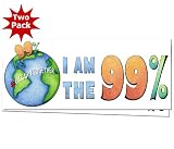 Occupy the Globe WE ARE THE 99% OWS Protest Bumper Sticker 2-PACK