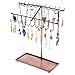 MyGift 15 inch Metal 30-Hook Necklace Bracelet Storage Organizer Jewelry Tree Hanger Display Rack