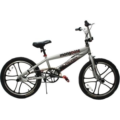 Mongoose 20" BMX Rebel Freestyle Bike Silver