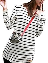 Acrylic/Wool Sweater Long Sleeves Zebra Print Striped Print  Dress