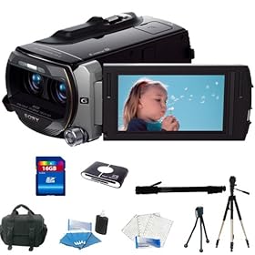 Sony HDR-TD10 High Definition 3D Handycam Camcorder with 10x Optical Zoom (Dark Gray) + 16GB Camcorder Accessory Kit