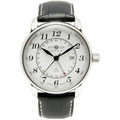 Zeppelin Herrenarmbanduhr LZ 127 Transatlantic Quarz GMT zweite Zeitzone wei� 7642-1