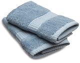 Pinzon Bamboo Cotton 2-Pack Washcloths, Lagoon
