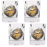NFL Minnesota Vikings Open Field Four Piece Square Shot Glass Set