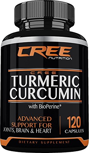CREE Nutrition Turmeric Curcumin with BioPerine® and 95% Curcuminoids - Anti-Inflammatory, Antioxidant & Anti-Aging - 120 Capsules - Made in the USA CREE Nutrition Turmeric Curcumin with BioPerine® and 95% Curcuminoids - Anti-Inflammatory, Antioxidant & Anti-Aging - 120 Capsules - Made in the USA