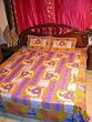 Bedding Set-3p Violet Indigo Color Floral Boho Cotton India Bedspread Coverlet Throw King