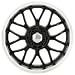 17 Inch 17x7 Akita wheels AK6 460 Black w/ Machined Lip wheels rims image 2