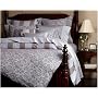 Pinzon Fleur Jacquard King Duvet, French Blue/Chocolate