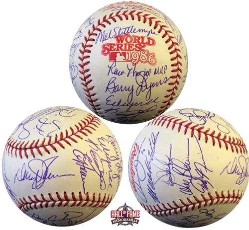 1986 New York Mets Team Autographed/Hand Signed Official 1986 World Series Baseball