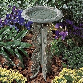 Butterfly Birdbath and Pedestal by A Bird's Home