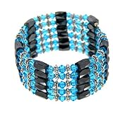 Magnetic Wrap Necklace/Bracelet - Bright Blue 36 Inches in Length