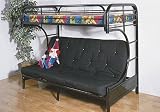 New C Style Twin/futon Bunk Bed Black