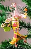 Pink Flamingo Flirty Feathers Bird of Paradise Ornament By Margaret Le Van