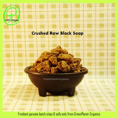 Special Crushed Raw Black Soap 2 oz. For Acne, Eczema, Clogged Pores & Aged Scars