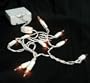 Set of 10 Battery Operated Clear Christmas Lights - White Wire