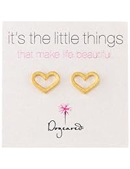 Dogeared "Its The Little Things" Open Heart Earrings
