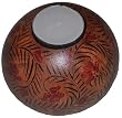 Candle Holder - Batiked Wood, Small, 3.5" X 3."