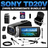 Sony HDR-TD20V High Definition Handycam 20.4 MP 3D Camcorder with 10x Optical Zoom (16GB Intermediate Bundle Kit) includes Charger, Battery, 16GB SD Memory, Carrying Case, Full Size Tripod, Monopod, Mini Tripod, HDMI Cable, Card Reader, Card Wallet, Cleaning Kit - (HDR-TD20V)