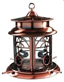 Premier Carriage Style Solar Powered Bird Feeder - Copper