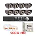 Complete Professional 8 Channel Real Time H.264 (500GB HD) DVR Outdoor Security Camera Surveillance CCTV System Package with 8 Pack 1/3 Sony CCD WDR, 600 TV lines, 3.6mm Lens, 48pcs IR LED, 131 feet IR Distance Outdoor Cameras