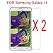Galaxy J5 Glass Screen Protector, (J500F 2015)[2 Pack] AnoKe [Lifetime Warranty](0.3mm 9H 2.5D) Best Tempered Glass Screen Protector Film Shield Guard For Samsung Galaxy J5 J500F 2015 Glass 2Pack