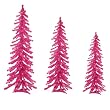 Tinsel Alpine Tree Set of 3 - Pink (2'/3'/4')