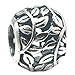 Queenberry Sterling Silver Tree of Love Leaf European Style Bead Charm