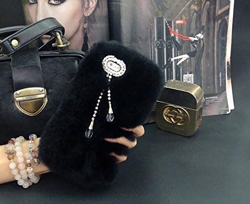 Figer Luxury Bling Warm Soft Beaver Rabbit Fur Hair sluffy Back Case Cover For HTC Desire 816