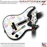 Kearas Peace Signs on White Skin fits Band Hero, Guitar Hero 5 & World Tour Guitars for XBOX 360 & P