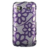 Purple Lace Hard Case Snap On Faceplate Cover For HTC Sensation 4G