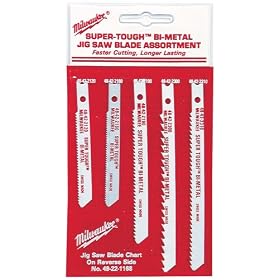 Milwaukee 49-22-1168 Universal Shank Metal Wood Cutting Jig Saw Blade Assortment, 5-Pack by Milwaukee