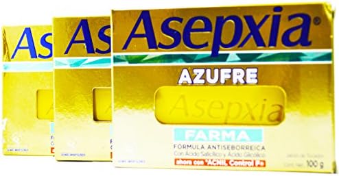 Asepxia sulfur soap Acne 2% Salicylic Acid,for Oily Skin &amp; Blackheads, antibacterial