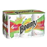 Bounty Paper Towels, 6 Big Rolls, Designers Touch, 90 Two-Ply Sheets per Roll