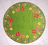 Kinderteppich Blumenwiese 130 cm rund
