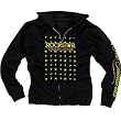 One Industries Rockstar Blueprint Men's Hoody Zip Up Racewear Sweatshirt w/ Free B&F Heart Sticker Bundle - Black