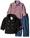 Goodlad Baby Boys' 3pc Fleece Jacket Denim Pant Set