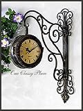 20 Double Sided Metal Railway Train Station Clock