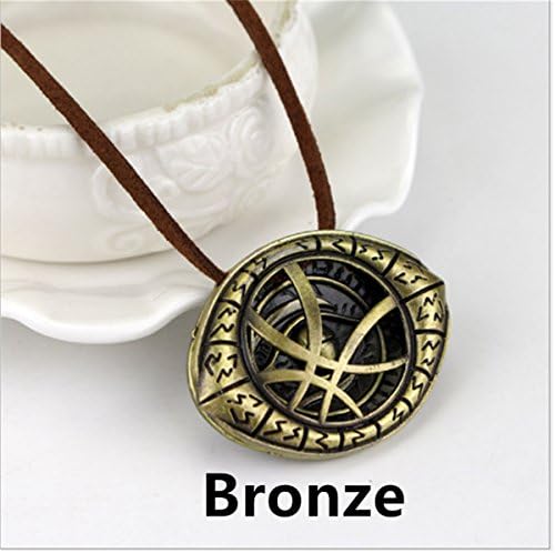 Doctor Strange Necklace - Eye of Agamotto Costume Prop Infitinity Stone Pendant Color Gold/Silver/Bronze