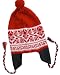 Handmade Alpaca Natural Fiber Hat with Earflaps - Andean Rich Red [Apparel]