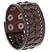 Regetta Jewelry Tribal Leather Wristband Brown Men's Uni-Sex Adjustable Bracelet.