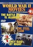 Three WWII Movies on 1 DVD! Battle Of El Alamein, They Raid By Night, Steel Claw starring Michael Rennie, George Montgomery and Lyle Talbot!