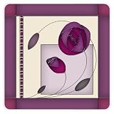 picture of I Style My Home Mackintosh Rose Plum Coasters