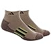 adidas Men's Climalite X II Low Cut Sock (2-Pair), Khaki/Chocolate Marled/Chocolate/Solar Slime, Size 6-12