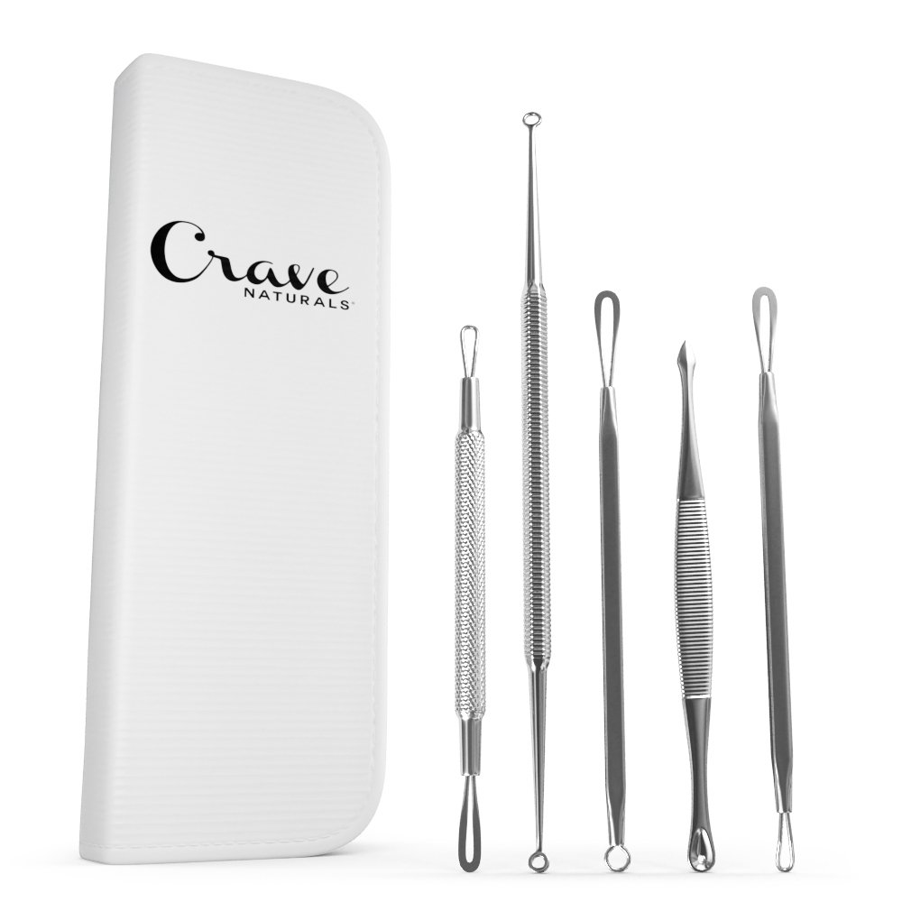 Crave Naturals Blemish and Blackhead Remover Tool Kit Esthetician Skin