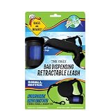 Bags on Board Retractable Dog Leash with Built-in Bag Dispenser