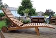 Eco Friendly Outdoor Sun Patio Lounger / Chaise - Eucalyptus