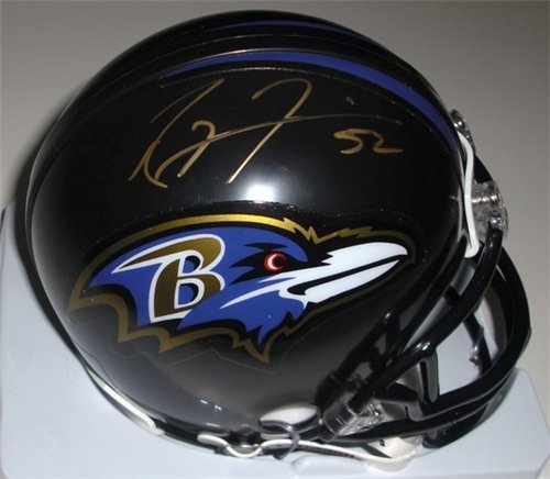 Ray Lewis Autographed/Hand Signed Baltimore Ravens Mini Helmet