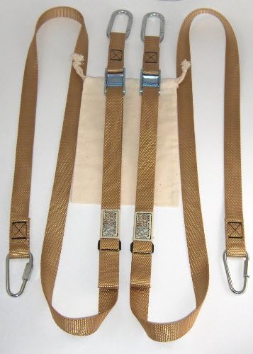 WOSS Gear Brown Swing Strap pair for Door Anchor, 8ft Ceiling Anchor or Outdoor Play Structure, Made in USA